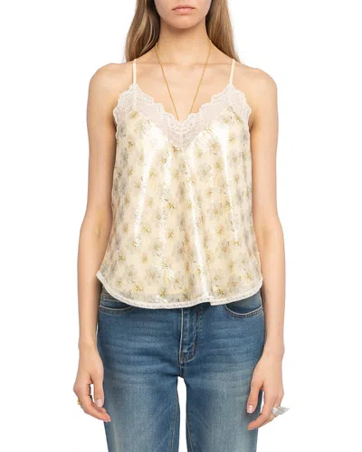 Zadig & Voltaire Christy Sequinned Camisole In Neutral