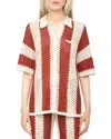 Zadig & Voltaire Womens Judo Ciara Striped Cotton-crochet Shirt In Multi