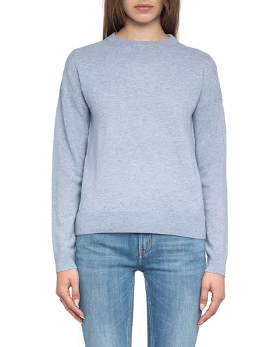 Zadig & Voltaire Cici Heart Patch Sweater In Blue