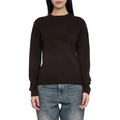Zadig & Voltaire Cici Heart Patch Wool & Cashmere Sweater In Brown