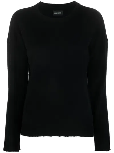 Zadig & Voltaire Cici Star-patch Cashmere Jumper In Black