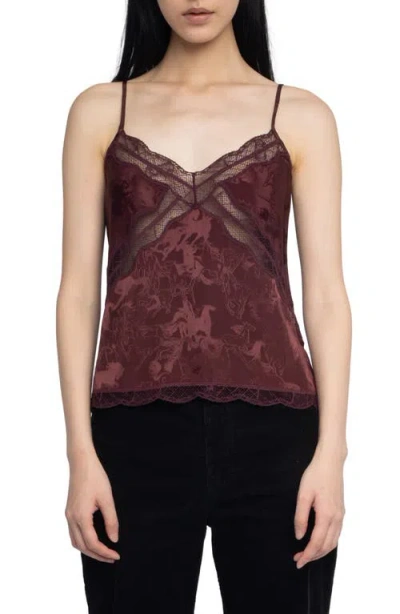 ZADIG & VOLTAIRE ZADIG & VOLTAIRE CISHI SILK JACQUARD CAMISOLE