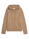 Zadig & Voltaire Clash Hooded Zip-up Sweater In Brown