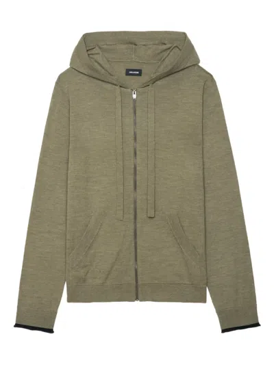 Zadig & Voltaire Clash Zip-up Hoodie In Green
