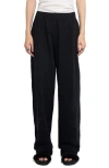 Zadig & Voltaire Clem Mo Patch Stud Cotton Wide Leg Sweatpants In Gold