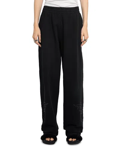 ZADIG & VOLTAIRE CLEM MO PATCH STUDS SWEATPANTS