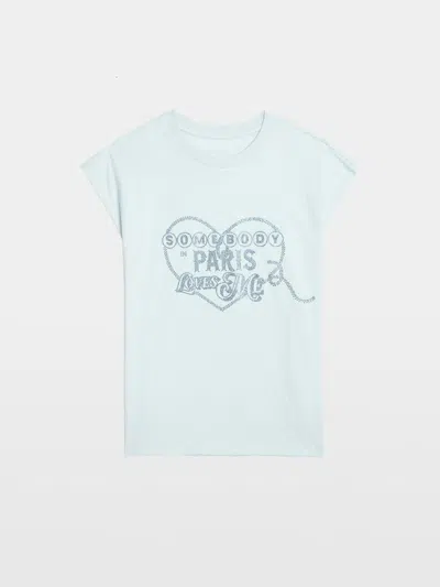 Zadig & Voltaire Cloe Diamanté Tank Top In Blue