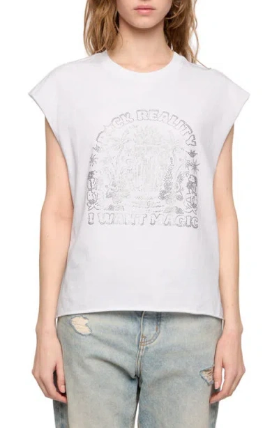 Zadig & Voltaire Cloe Embellished Tee In White