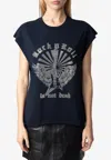 Zadig & Voltaire Cloe Rhinestone Embellished Guitar T-shirt