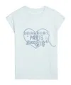 Zadig & Voltaire Womens Cloud Cloe Rhinestone-print Short-sleeve Cotton T-shirt Xs In Blue