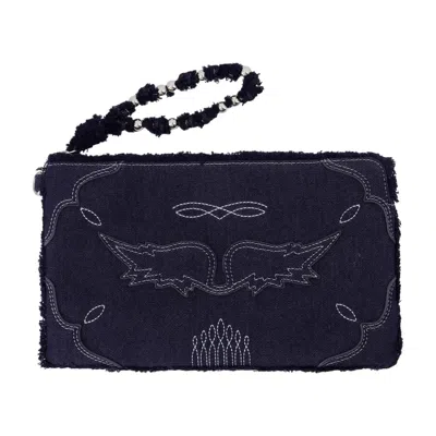 Zadig & Voltaire Clutch In Navy