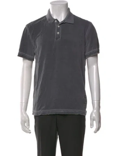 Pre-owned Zadig & Voltaire Collar Short Sleeve Polo Shirt In Grey