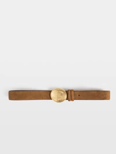 Zadig & Voltaire Colter Suede Belt In Cognac