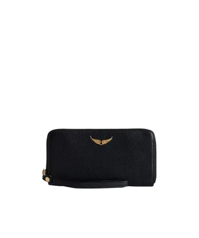 Zadig & Voltaire Compagnon Wallet In Black