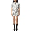 Zadig & Voltaire Cook Tropical Island Toile De Jouy Cotton Romper In Blue