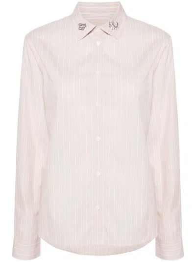 Zadig & Voltaire Cool Cat Striped Cotton Shirt In Pink