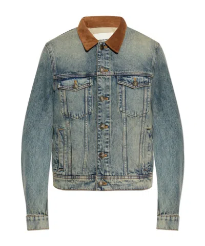 Zadig & Voltaire Corduroy-collar Denim Jacket In Blue
