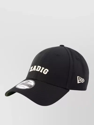 Zadig & Voltaire Cotton Cap New Era Curved Brim In Black