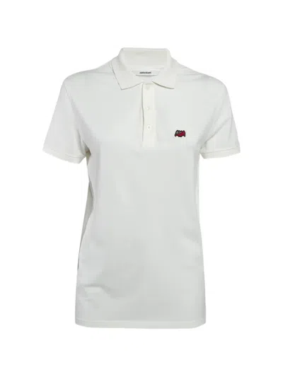 Pre-owned Zadig & Voltaire Cotton Polo Shirt In White