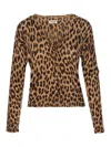Zadig & Voltaire Manala Leo Print Cardigan In Animal Print