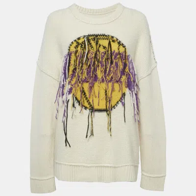 Pre-owned Zadig & Voltaire Cream Wool Lakers Nba X Zv Jumper M