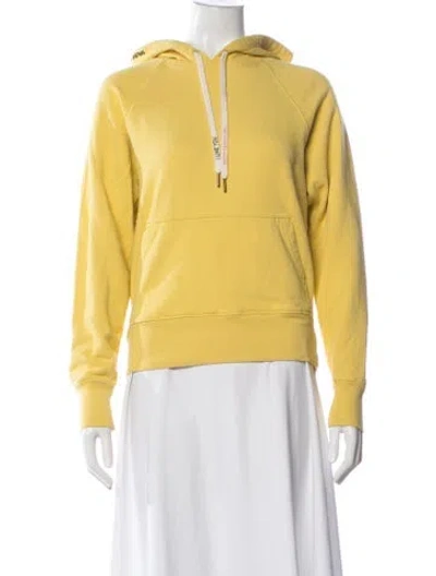 Pre-owned Zadig & Voltaire Crew Neck Long Sleeve Hoodie In Yellow