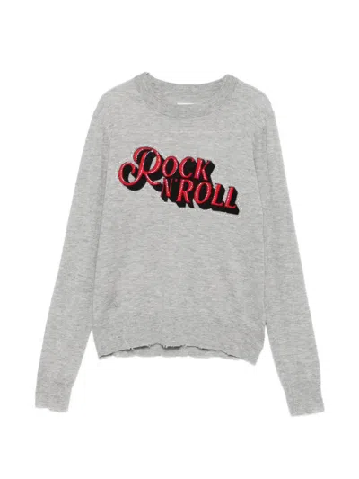 Zadig & Voltaire Crew-neck Long-sleeve Sweater In Neutral