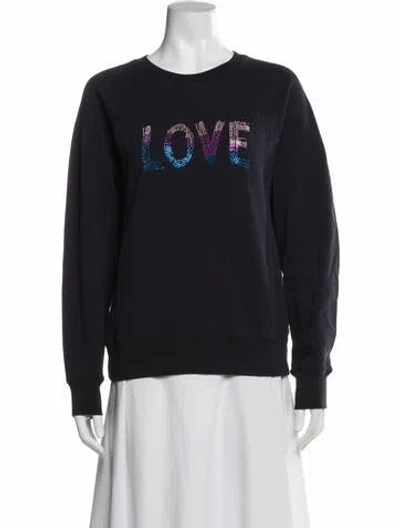 Pre-owned Zadig & Voltaire Crew Neck Long Sleeve Sweatshirt In Black