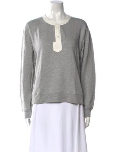 Pre-owned Zadig & Voltaire Crew Neck Long Sleeve Sweatshirt In Gray