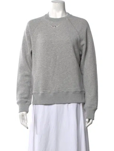 Pre-owned Zadig & Voltaire Crew Neck Long Sleeve Sweatshirt In Grey