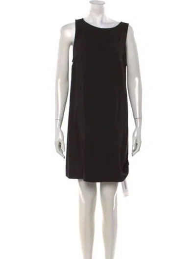 Pre-owned Zadig & Voltaire Crew Neck Mini Dress In Black