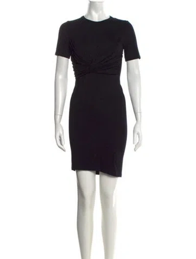 Pre-owned Zadig & Voltaire Crew Neck Mini Dress In Black