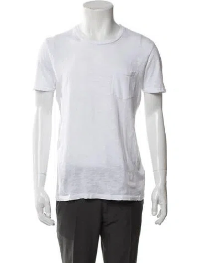Pre-owned Zadig & Voltaire Crew Neck Short Sleeve T-shirt In White
