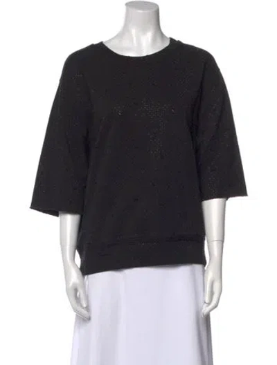 Pre-owned Zadig & Voltaire Crew Neck Three-quarter Sleeve Sweatshirt W/ Tags In Black