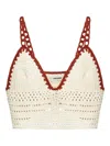 Zadig & Voltaire Taly Crochet Crop Tank In Neutral