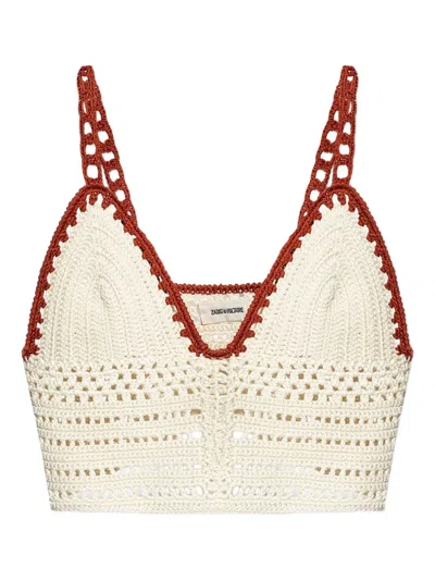 Zadig & Voltaire Crochet Bralette In Neutral