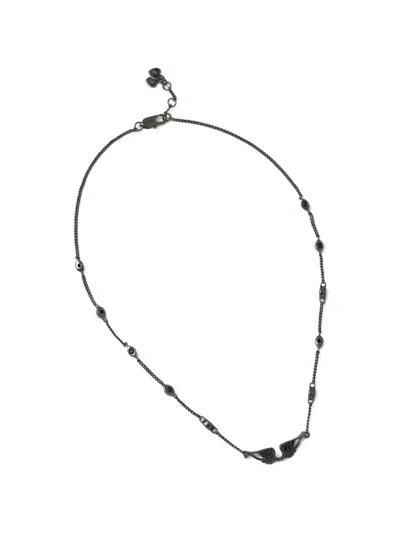 Zadig & Voltaire Crystal-embellished Chain Necklace In Black