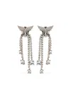 Zadig & Voltaire Crystal-embellished Drop Earrings In Silber
