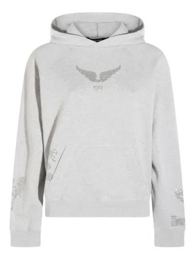 ZADIG & VOLTAIRE CRYSTAL-EMBELLISHED HOODIE