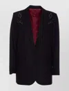 Zadig & Voltaire Crystal Embroidered V-neck Jacket In Black
