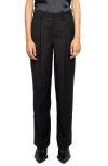 Zadig & Voltaire Crystal Stripe Straight Leg Pants In Black