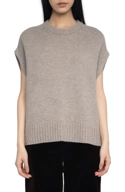 ZADIG & VOLTAIRE ZADIG & VOLTAIRE DARCY SHORT SLEEVE WOOL & CASHMERE SWEATER