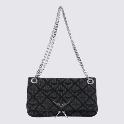 ZADIG & VOLTAIRE DARK GREY ROCK II SHOULDER BAG