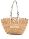 Zadig & Voltaire Deauville Woven-wicker Beach Bag In Neutrals