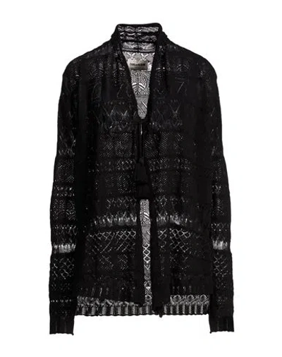 Zadig & Voltaire Defile Woman Cardigan Black Size M Cotton