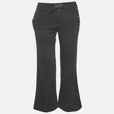 Pre-owned Zadig & Voltaire Deluxe Black Cotton Studded Pako Trousers S