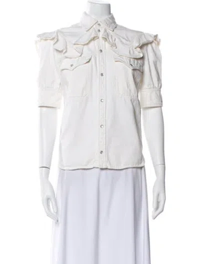 Pre-owned Zadig & Voltaire Denim Jacket In White