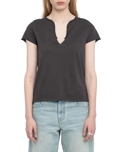 ZADIG & VOLTAIRE DIAMANTE HENLEY TEE