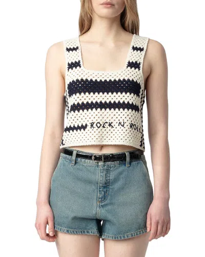 Zadig & Voltaire Dillie Top In Neutral