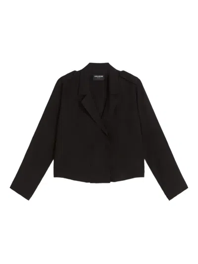 Zadig & Voltaire Double-breasted Cropped Top In Black